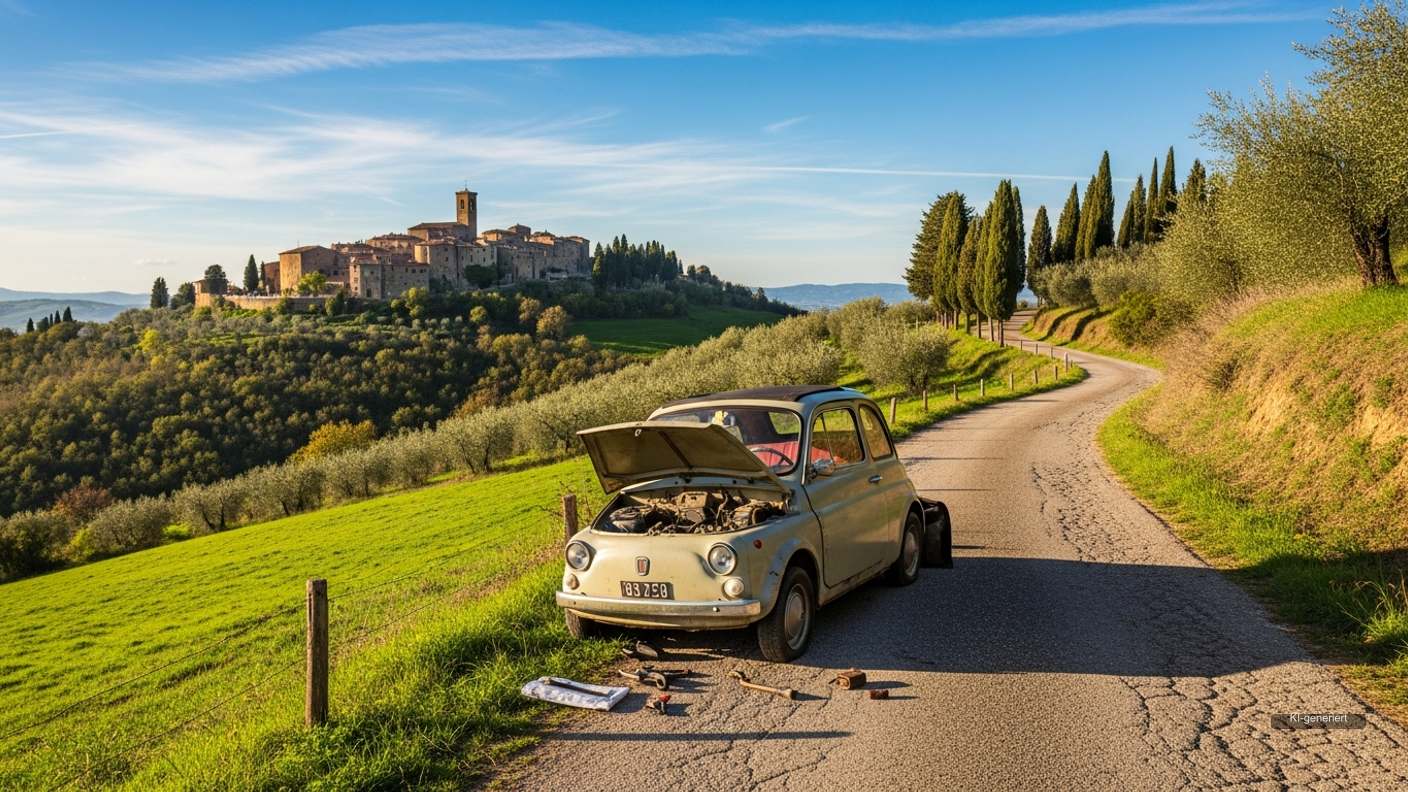 Italien: Wenn der Plan scheitert, beginnt das Abenteuer (KI-generiertes Bild)