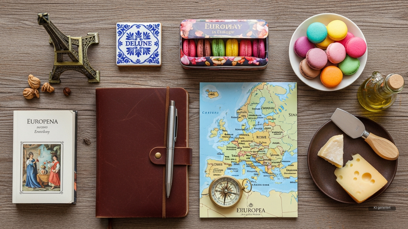 Was gehört ins Gepäck? Packen für Europareisen (KI-generiertes Bild)